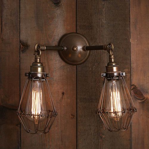 Настенный светильник индустриальный стиль - RIGO  - Mullan Lighting - для интерьера / из латуни / из стали