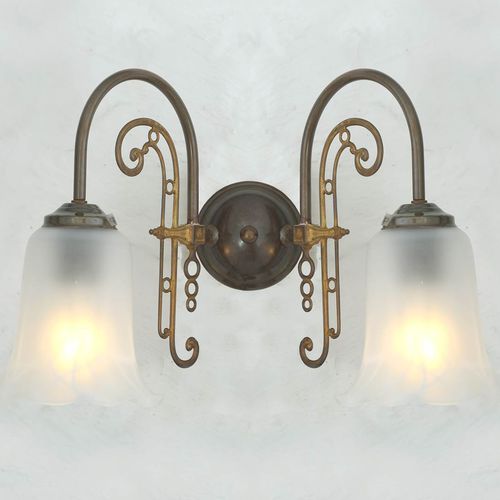 Классический настенный светильник - MEDAN - Mullan Lighting - для интерьера / из латуни / из стекла