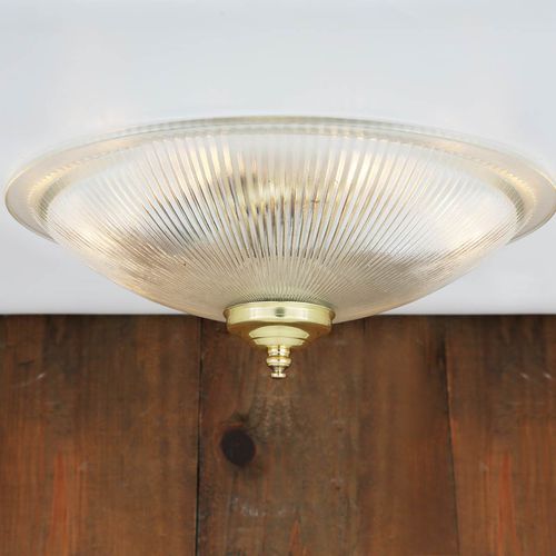 Классический потолочный светильник - NICOSA SHALLOW - Mullan Lighting - круглый / из стекла / из латуни