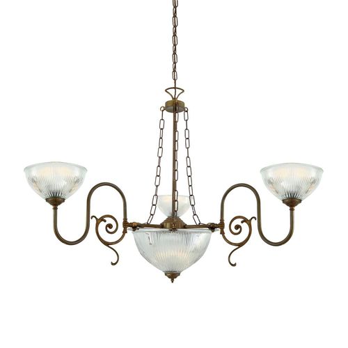 Классическая люстра - PADANG  - Mullan Lighting - из стекла / из полированной латуни / 5 лампочек
