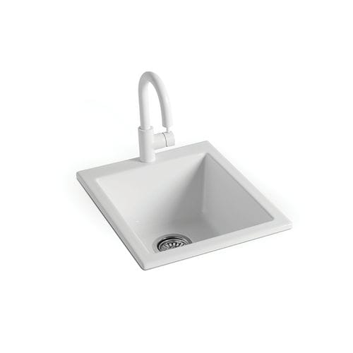 Кухонная раковина 1 чаша - LK08 - BLEU PROVENCE - без сушки / из керамики / встраиваемая сверху