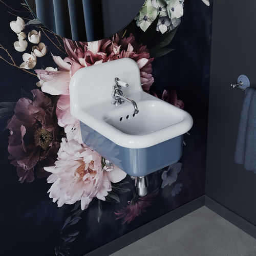 Подвесная раковина - TC2L35 - BLEU PROVENCE - из керамики / с умягчителем воды / персонализированная