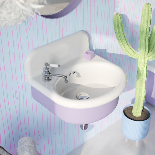 Подвесная раковина - TC2LT50 - BLEU PROVENCE - из керамики / с умягчителем воды / матовая отделка