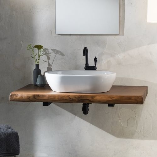 Рабочая поверхность из цельной древесины - PLANK2-100cm - BLEU PROVENCE - для профессионального использования / для ванной комнаты / песочная