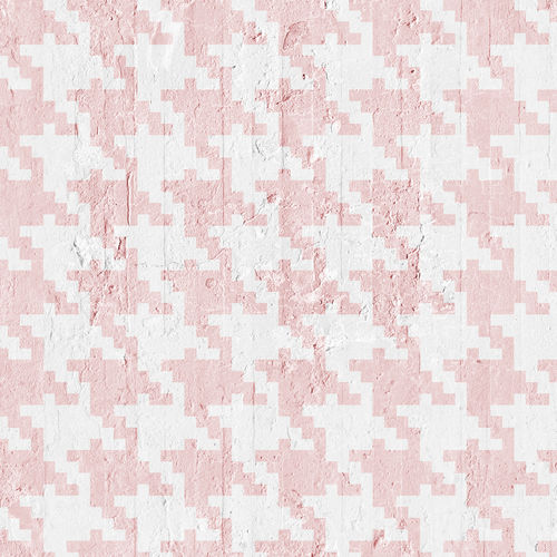 Современный обои - PINK PIED DE POULE - Mineheart - из нетканых материалов / с рисунком / имитация ткани