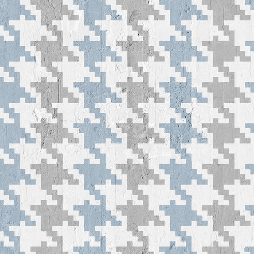 Современный обои - NAVY &amp; GREY PIED DE POULE - Mineheart - из нетканых материалов / с рисунком / имитация ткани