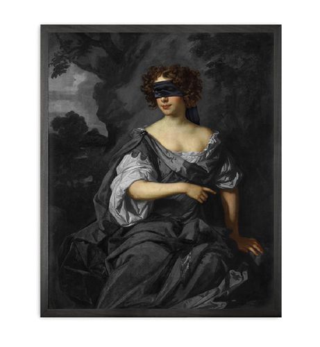 Печать на холсте на холсте - BLINDFOLD -1 FRAMED PRINTED CANVAS - Mineheart - портрет