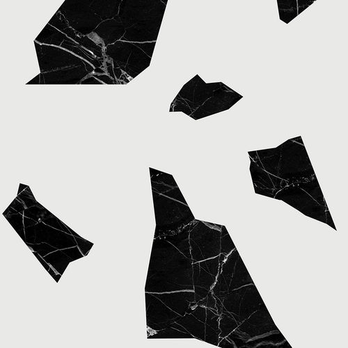 Современный обои - MARBLE FRAGMENT - BLACK &amp; WHITE - Mineheart - из нетканых материалов / с рисунком / имитация мрамора