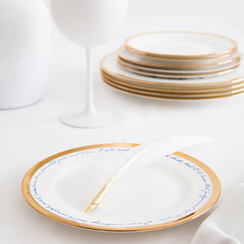 Круглый тарелка - POETRY PLATES - Mineheart - из фарфора / для профессионального использования / с рисунком