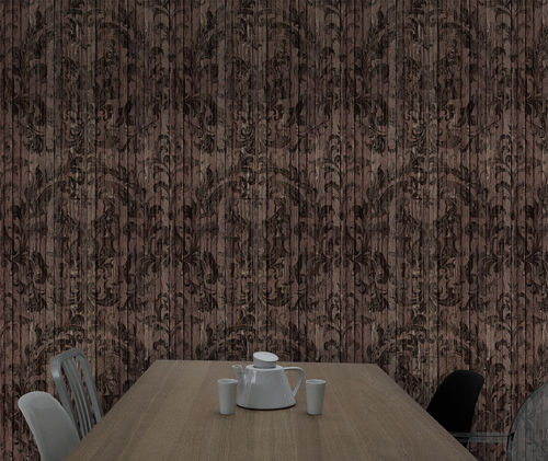 Современный обои - DAMASK - Mineheart - дамасский / имитация дерева / набивной