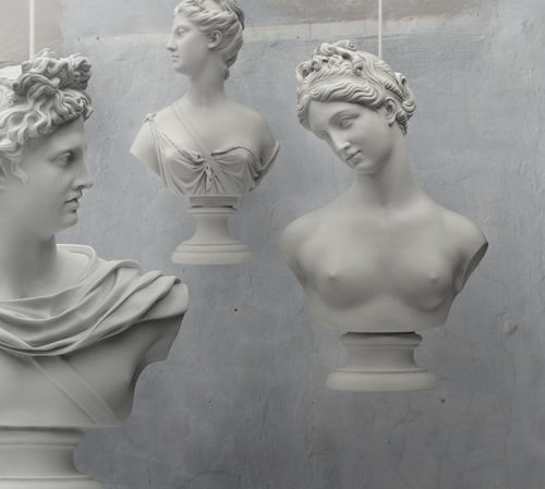 Подвесная лампа - STATUE: GODDESS/HERO/MUSE - Mineheart - из мрамора / классическая / проводная