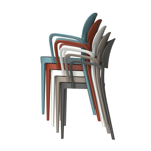 Современный cтул для ресторанов - AMY  - ALMA DESIGN S.R.L. - из ткани / с подлокотниками