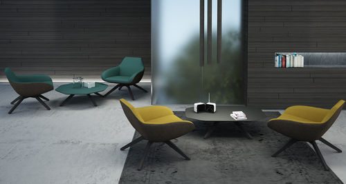 Современный журнальный столик - X-TABLE - ALMA DESIGN S.R.L. - из ясеня / восьмиугольный / для бытового использования