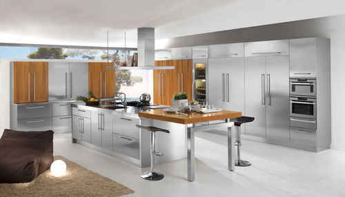 Современная кухня - BARN - ARCA CUCINE ITALIA S.R.L. - из дерева / из нержавеющей стали / островного типа