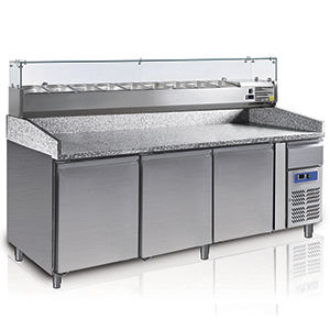 Разделочный стол для пиццы - PIZZAMASTER PM 2000 - FRIGEO PERFECT COOLING - из нержавеющей стали / со встроенным ящиком / для профессионального использования