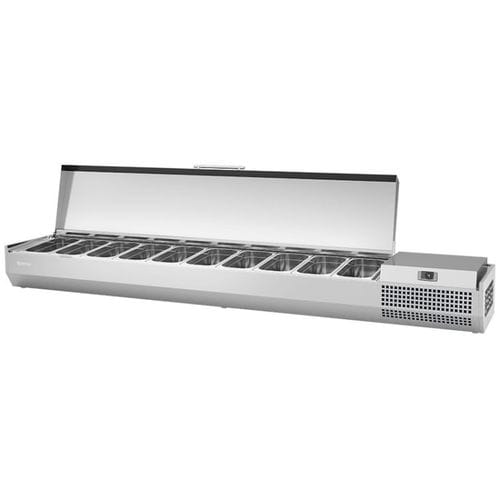 Наприлавочная холодильная витрина - VIP 2300 B 1/4 LID - INFRICO, S.L. - для торговли / из нержавеющей стали / с дверью