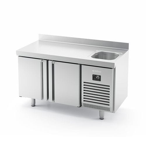 Разделочный стол из полиуретана - BMPPF 1500 II - INFRICO, S.L. - с охлаждением / со встроенным ящиком / с раковиной