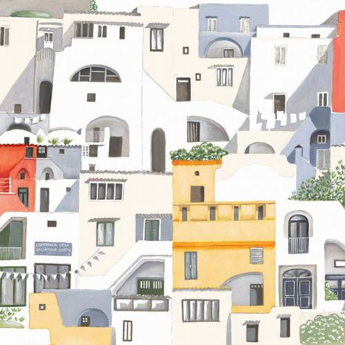 Обивочная ткань - POSITANO - Olivier Thévenon Selection - для штор / городской мотив / из хлопка
