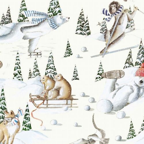 Обивочная ткань - TOUS AU SKI - Olivier Thévenon Selection - для штор / с рисунком животных / из хлопка
