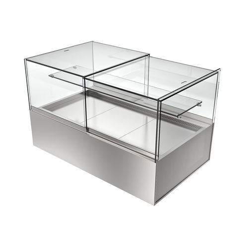 Стоечная холодильная витрина - Isola Gold - Moving Glass & Metal Design - полочная / для кондитерских изделий / из нержавеющей стали