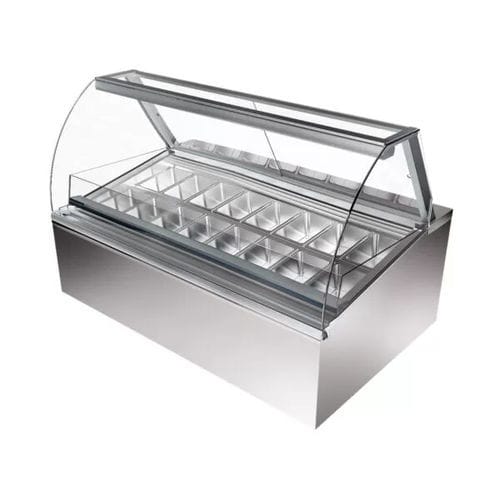 Стоечная холодильная витрина - Orione - Moving Glass & Metal Design - для кондитерских изделий / из нержавеющей стали / из алюминия
