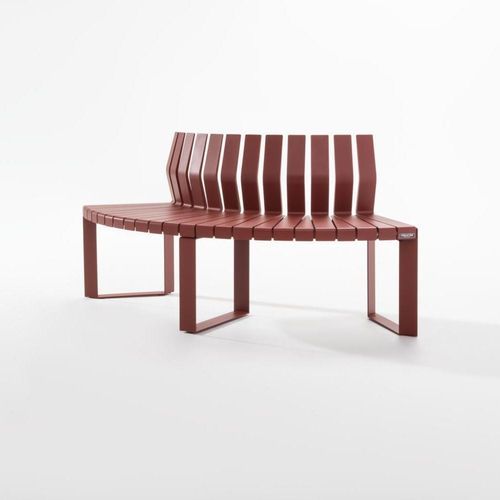 Современная общественная скамейка - W/BACKREST .080 - URBANTIME - из алюминия / со спинкой / без подлокотников