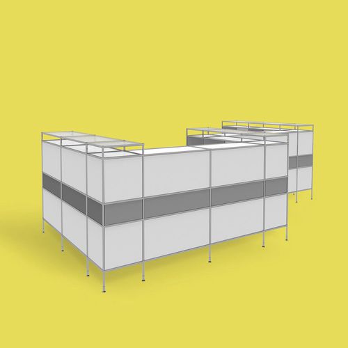 Модульная административная стойка - SYSTEM4 - Viasit GmbH - из стали / для хранения