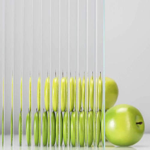 Декорированная стеклянная панель - REEDED - General Glass International - текстурированная / полупрозрачная / для внутренней компоновки