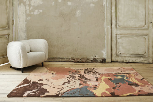 Современный ковер - MISTRAL TERRACOTTA - SERGE LESAGE - с рисунком / из новозеландской шерсти / из tencel®