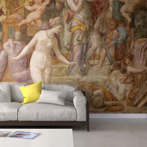 Классический обои - RENAISSANCE FRESCO1/14  - Papiers de Paris - сцены из жизни / имитация обоев / коричневый