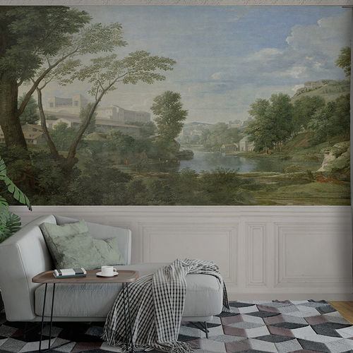 Современный обои - ANTIQUE LANDSCAPE - Papiers de Paris - сцены из жизни / имитация обоев / набивной