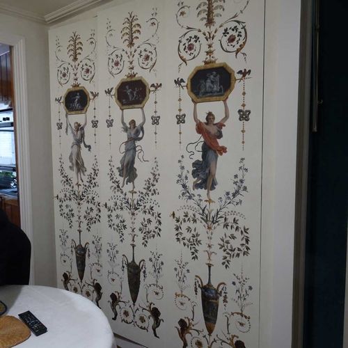 Декоративная панель для настила - BOUDOIR DE LA REINE - GROTESQUE N°4 - Papiers de Paris - настенная / с высоким сопротивлением / из дерева