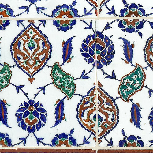 Восточный обои - ORIENT-T1 - Papiers de Paris - шедевр живописи / фаянсовый шаблон / имитация кафельной плитки