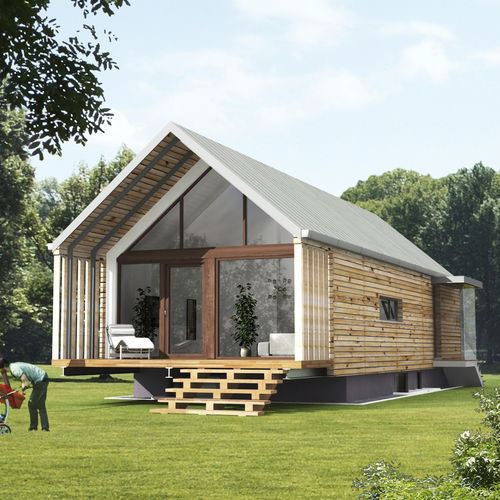 Сборный дом - EK 024 - ekokoncept, wooden prefabricated buildings, d.o.o - экологический / современный / с деревянным каркасом