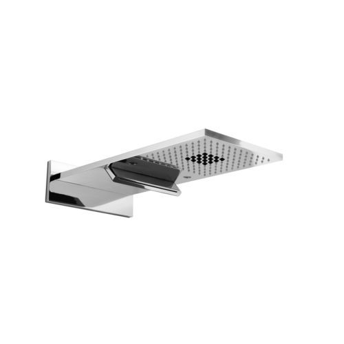 Настенная лейка для душа - YES  - CARIMALI design shower_space - прямоугольная / дождь / с хромотерапией