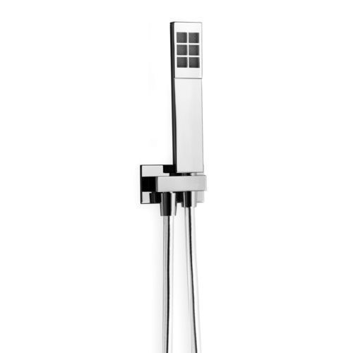 Ручной душ на гибком шланге - DUPLEX SELECT - CARIMALI design shower_space - прямоугольный / из латуни / хромированная отделка