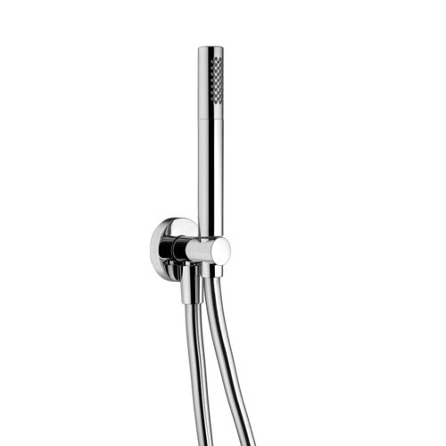 Ручной душ на гибком шланге - DUPLEX STICK - CARIMALI design shower_space - цилиндрический / из латуни / хромированная отделка