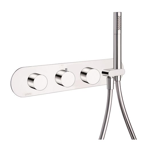 Однорычажный смеситель для душа - 21848/A-CR - CARIMALI design shower_space - настенный / термостатический / из хромированного металла