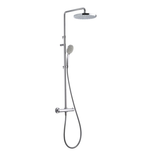 Термостатическая душевая стойка - RIGOLETTO TELESCOPIC  - CARIMALI design shower_space - хромированная отделка / настенная / современная