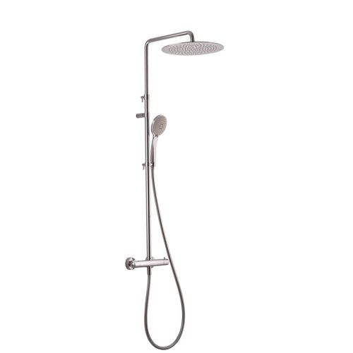 Термостатическая душевая стойка - RIGOLETTO TELESCOPIC, MY SLIM - CARIMALI design shower_space - из нержавеющей стали / хромированная отделка / настенная