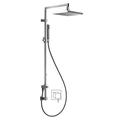 Душевая стойка хромированная отделка - EXTREME - CARIMALI design shower_space - настенная / современная / с ручным душем