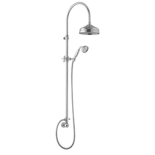 Душевая стойка из нержавеющей стали - TELESCOPIC COLONIAL - CARIMALI design shower_space - хромированная отделка / настенная / классическая