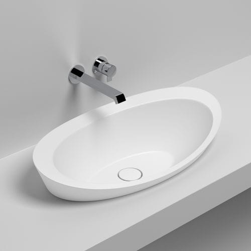 Полуутопленная раковина - Origine - SIGN - из Solid Surface / овальная / современная