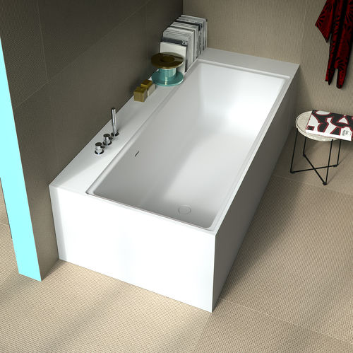 Угловая ванна - NEUTRA ANGOLO - SIGN - отдельностоящая / из Solid Surface / белая