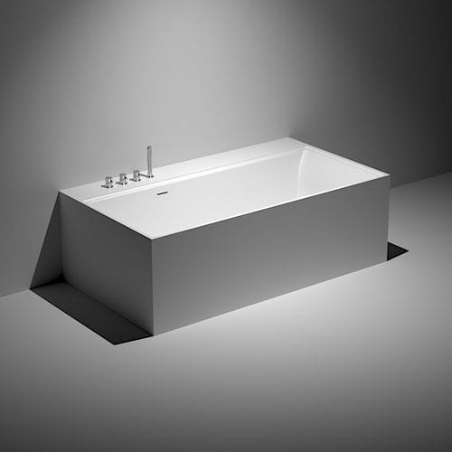 Отдельностоящая ванна - NEUTRA PARETE - SIGN - из Solid Surface / белая