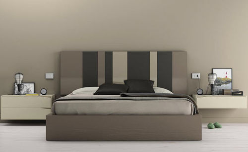 Двуспальная кровать - D7  - VIVE - MUEBLES VERGE S.L. - современная / с изголовьем / со встроенным прикроватным столиком