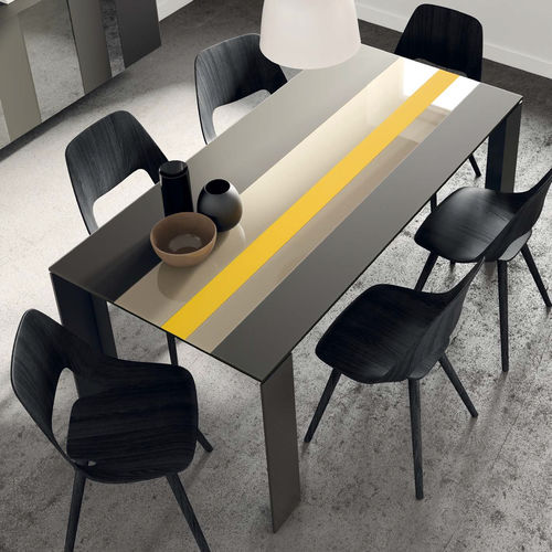 Современный обеденный стол - T11  - VIVE - MUEBLES VERGE S.L. - из дерева / из керамики / из лакированного стекла