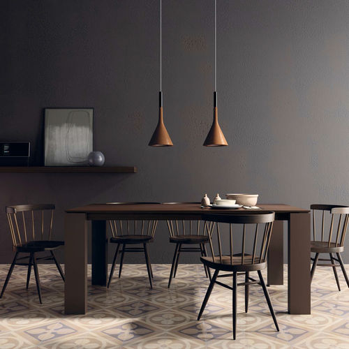 Современный обеденный стол - T06  - VIVE - MUEBLES VERGE S.L. - из дерева / из керамики / из лакированного стекла