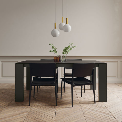 Современный обеденный стол - TAVOLE 100 - VIVE - MUEBLES VERGE S.L. - из керамики / с основанием из лакированного металла / прямоугольный