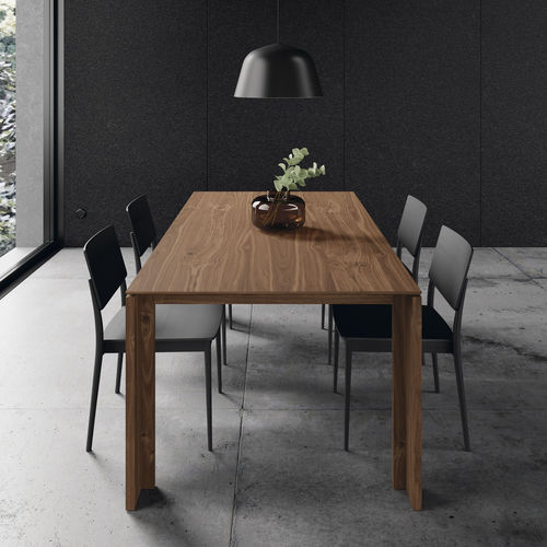 Современный обеденный стол - TAVOLE 102 - VIVE - MUEBLES VERGE S.L. - из фанерованной древесины / с основанием из древесины / прямоугольный